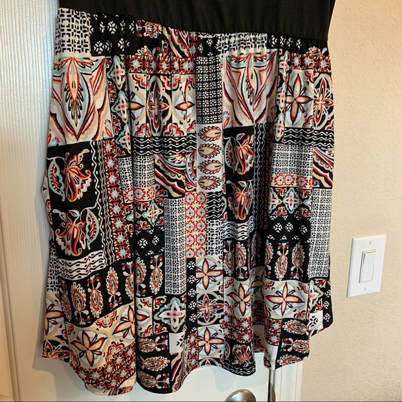 NEW SOFT Black and Red Boho Stretch Dress - Picture 10 of 10